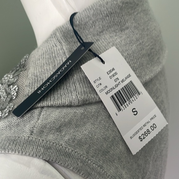 Magaschoni Moonlight Malange small sleeveless sparkle sweater dress tunic NEW - Picture 4 of 6